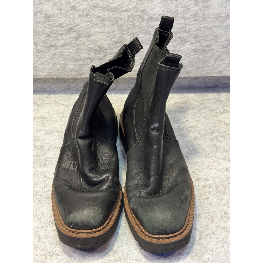 Sam Edelmann Chelsea Black Boots winter snow Goth Biker Woman's Size 8.5 street